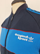 Load image into Gallery viewer, 2005 adidas Originals Sport SST Vintage Track Top M Navy Blue Red