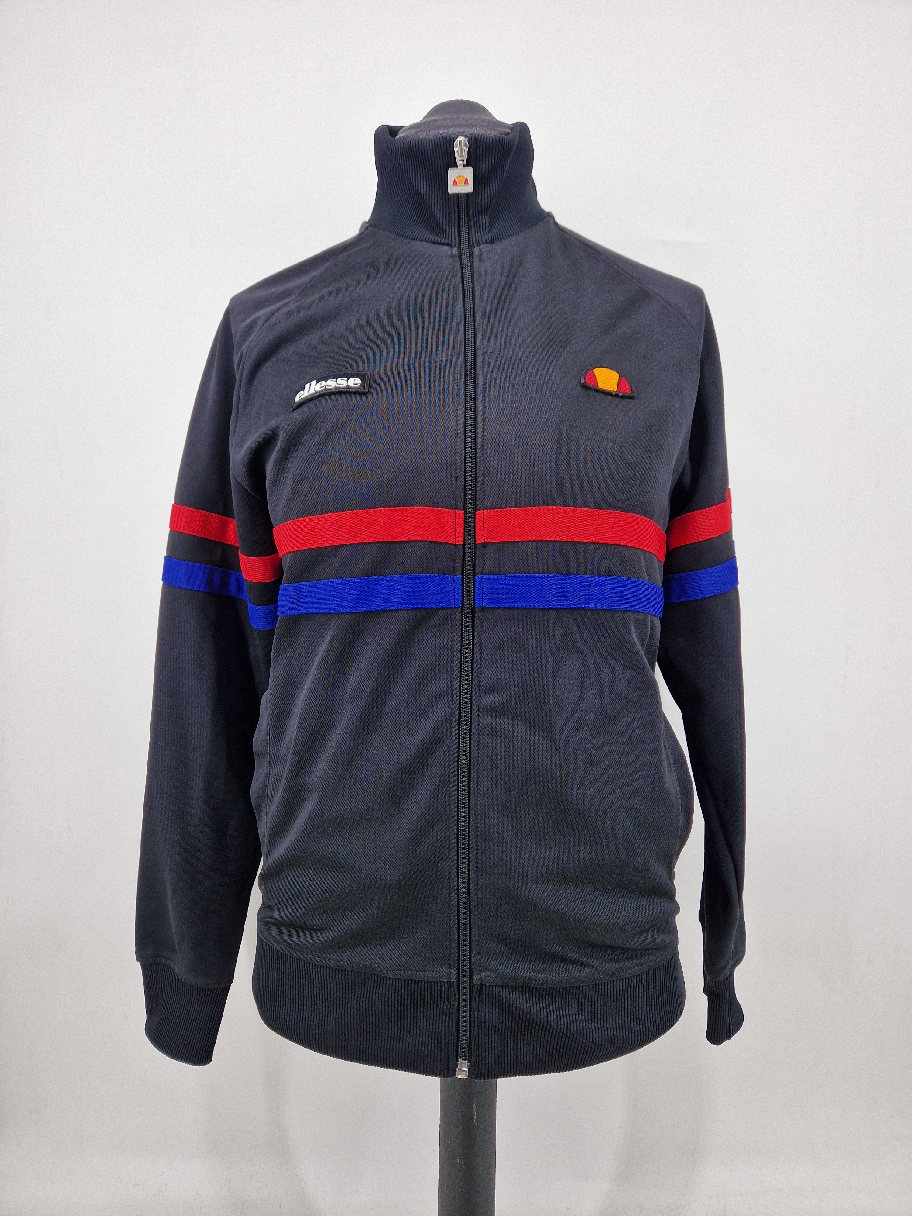 Ellesse Rimini Track Top M Black Red Blue pontone classics