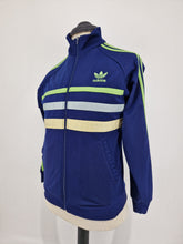 Load image into Gallery viewer, Vintage adidas Orginlas First Track Top S 90s Navy Green Taiwanese
