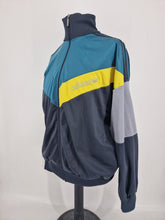 Load image into Gallery viewer, 1970s Vintage adidas Originals Full Tracksuit L/XL Grey Green Yellow
