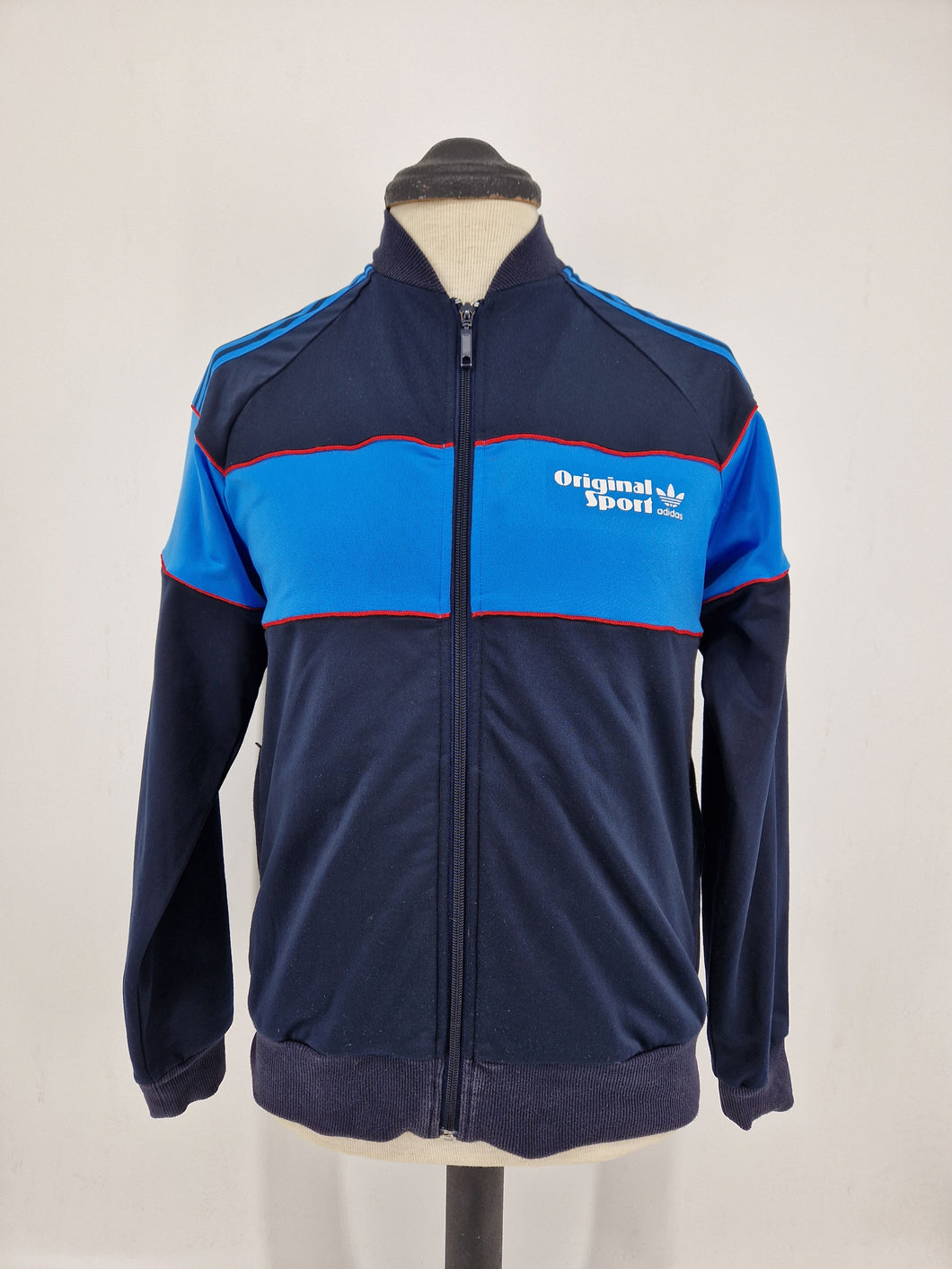 2005 adidas Originals Sport SST Vintage Track Top M Navy Blue Red