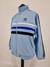 Load image into Gallery viewer, Vintage adidas First Track Top D4 S/M 90s Blue black White #2
