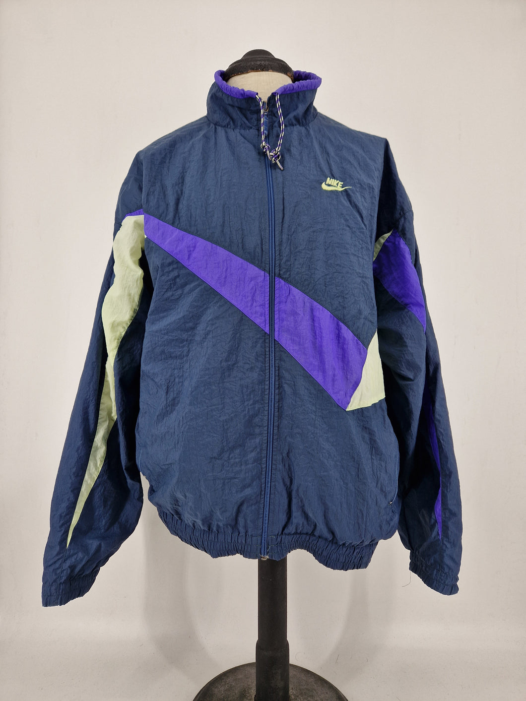 Vintage 90s Nike Track Top XL Navy Purple Yellow