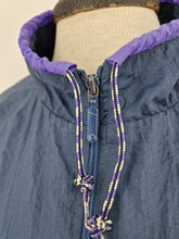 Load image into Gallery viewer, Vintage 90s Nike Track Top XL Navy Purple Yellow
