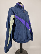 Load image into Gallery viewer, Vintage 90s Nike Track Top XL Navy Purple Yellow
