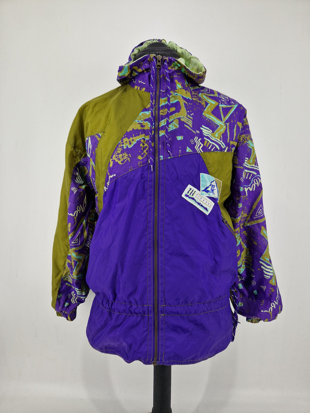 Vintage 90s Nike Fitness Hooded Track Top S Purple