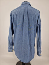 Load image into Gallery viewer, Men&#39;s Ralph Lauren Casual Shirt L 16&quot; Blue Cotton
