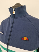 Load image into Gallery viewer, Ellesse Rimini Track Top Navy Green White S
