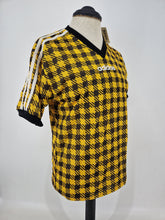 Load image into Gallery viewer, 90&#39;s adidas Cordoba T-shirt made in England Sunshine Yellow Black Deadstock BNWT
