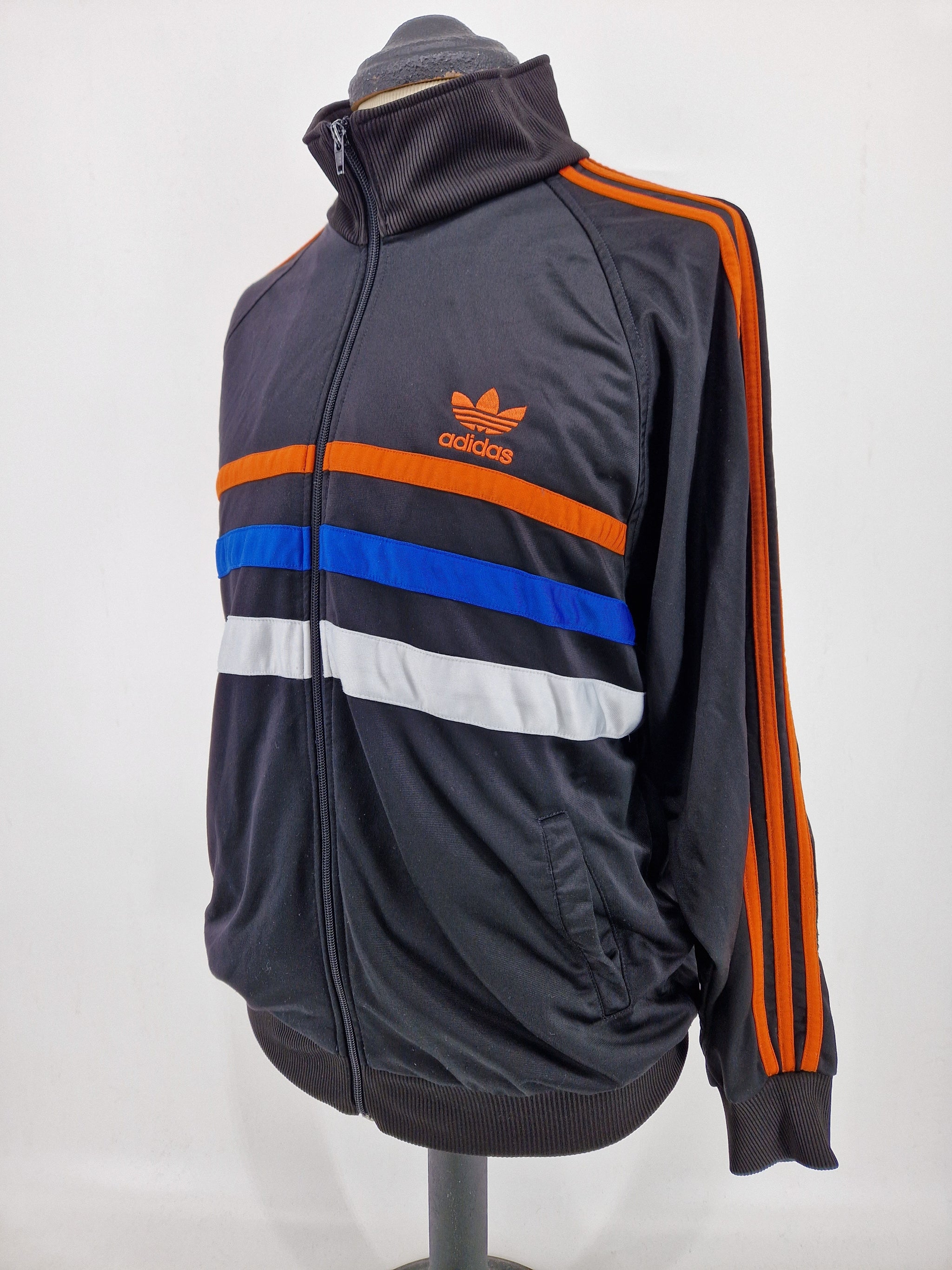 Black and orange adidas tracksuit best sale