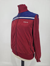 Load image into Gallery viewer, 80s Vintage adidas Originals Track Top M Burgundy Navy White made in Hungary

