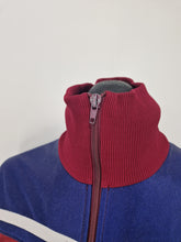 Load image into Gallery viewer, 80s Vintage adidas Originals Track Top M Burgundy Navy White made in Hungary

