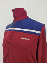 Load image into Gallery viewer, 80s Vintage adidas Originals Track Top M Burgundy Navy White made in Hungary
