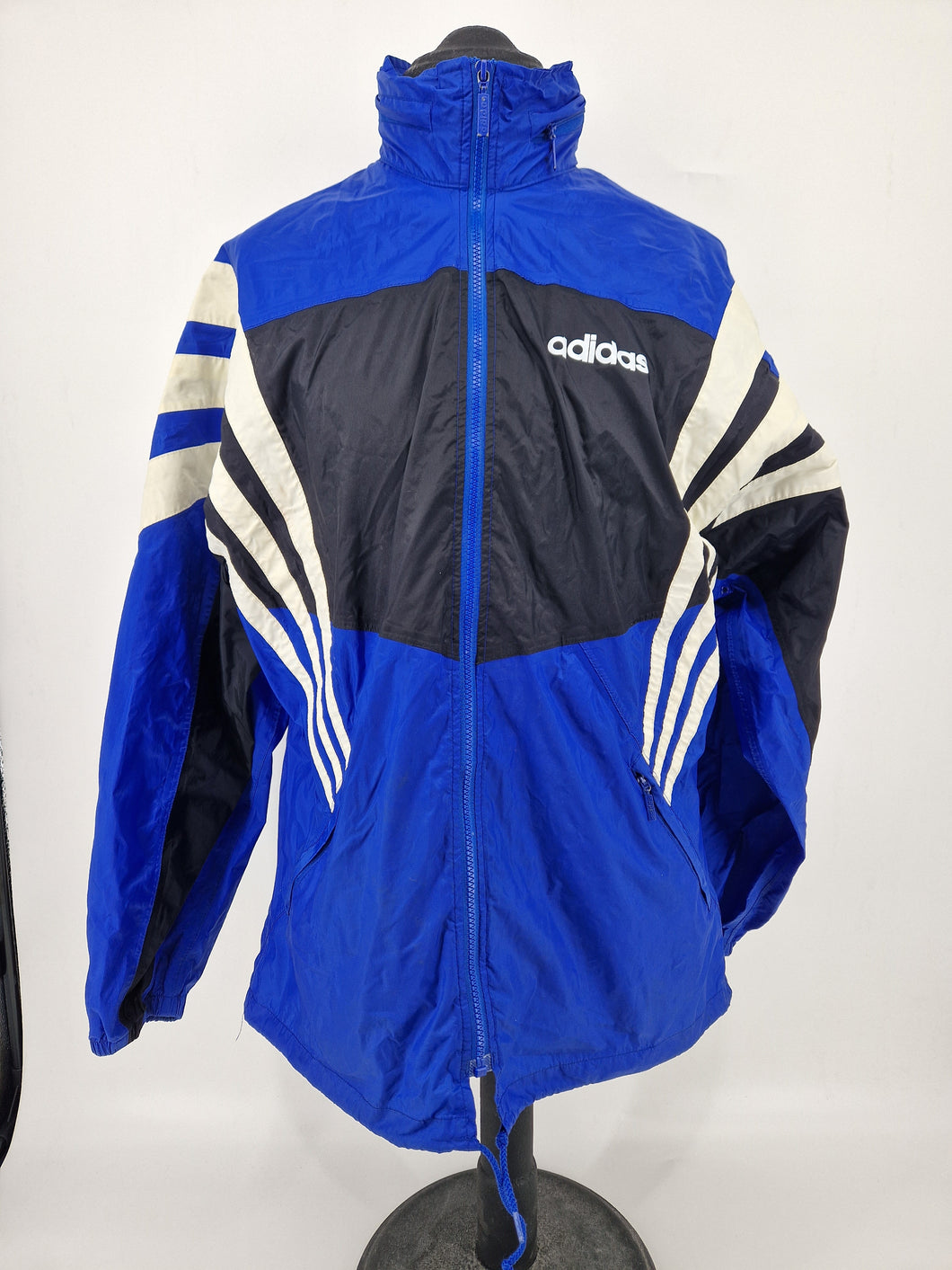 90s Vintage adidas Originals WB D6 M/L Blue White Black