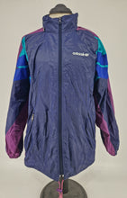 Load image into Gallery viewer, Vintage 80s adidas Originals WB Jacket D8 XL Navy Purple Green
