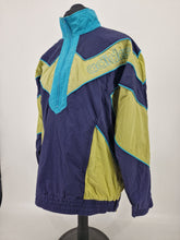 Load image into Gallery viewer, 90s Vintage adidas Originals 1/2 Zip Pullover M D6 Yellow Navy Blue
