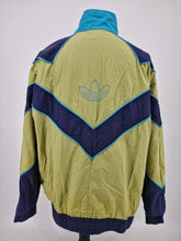 Load image into Gallery viewer, 90s Vintage adidas Originals 1/2 Zip Pullover M D6 Yellow Navy Blue
