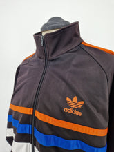 Load image into Gallery viewer, 90s adidas Originals First L Track Top Black Orange Blue White
