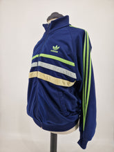 Load image into Gallery viewer, Vintage adidas Orginlas First Track Top M 90s Navy Green Taiwanese

