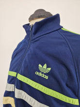 Load image into Gallery viewer, Vintage adidas Orginlas First Track Top M 90s Navy Green Taiwanese
