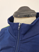 Load image into Gallery viewer, Vintage adidas Orginlas First Track Top M 90s Navy Green Taiwanese
