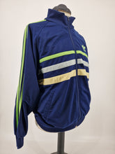 Load image into Gallery viewer, Vintage adidas Orginlas First Track Top M 90s Navy Green Taiwanese
