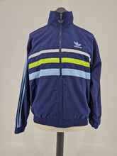 Load image into Gallery viewer, Vintage adidas First Track Top D4 S/M 90s Navy Green White
