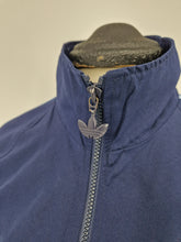 Load image into Gallery viewer, Vintage adidas First Track Top D4 S/M 90s Navy Green White
