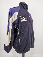 Load image into Gallery viewer, 90s Umbro Black Purple White Track Top M
