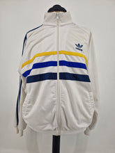 Load image into Gallery viewer, 1993 adidas Originals First Track Top L White Yellow Blue
