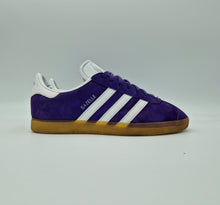 Load image into Gallery viewer, 2016 adidas Originals Gazelle Indoor UK 8 Purple White OG Box Preloved
