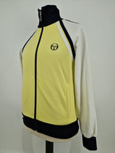 Load image into Gallery viewer, Vintage Sergio Tacchini Ghibli Track Top M Yellow White made in Italy
