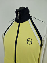 Load image into Gallery viewer, Vintage Sergio Tacchini Ghibli Track Top M Yellow White made in Italy
