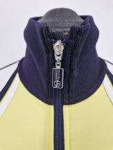 Load image into Gallery viewer, Vintage Sergio Tacchini Ghibli Track Top M Yellow White made in Italy
