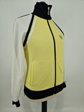 Load image into Gallery viewer, Vintage Sergio Tacchini Ghibli Track Top M Yellow White made in Italy
