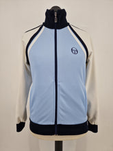 Load image into Gallery viewer, Vintage Sergio Tacchini Ghibli Track Top M Blue White made in Italy
