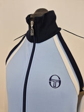 Load image into Gallery viewer, Vintage Sergio Tacchini Ghibli Track Top M Blue White made in Italy
