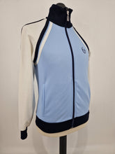 Load image into Gallery viewer, Vintage Sergio Tacchini Ghibli Track Top M Blue White made in Italy
