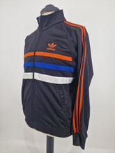 Load image into Gallery viewer, 90s adidas Originals First S Track Top Black Orange Blue White Grade B
