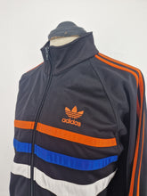 Load image into Gallery viewer, 90s adidas Originals First S Track Top Black Orange Blue White Grade B
