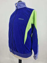 Load image into Gallery viewer, 80s made in France adidas Originals Trefoil vintage track top M Blue Purple Green
