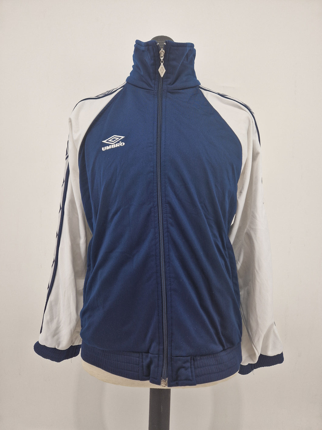 90s Vintage Umbro Navy White Track Top M 176