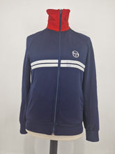Load image into Gallery viewer, Vintage Sergio Tacchini Dallas Track Top M Navy White made in Italy
