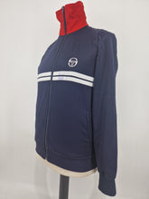 Load image into Gallery viewer, Vintage Sergio Tacchini Dallas Track Top M Navy White made in Italy
