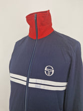 Load image into Gallery viewer, Vintage Sergio Tacchini Dallas Track Top M Navy White made in Italy
