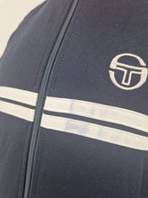 Load image into Gallery viewer, Vintage Sergio Tacchini Dallas Track Top M Navy White made in Italy
