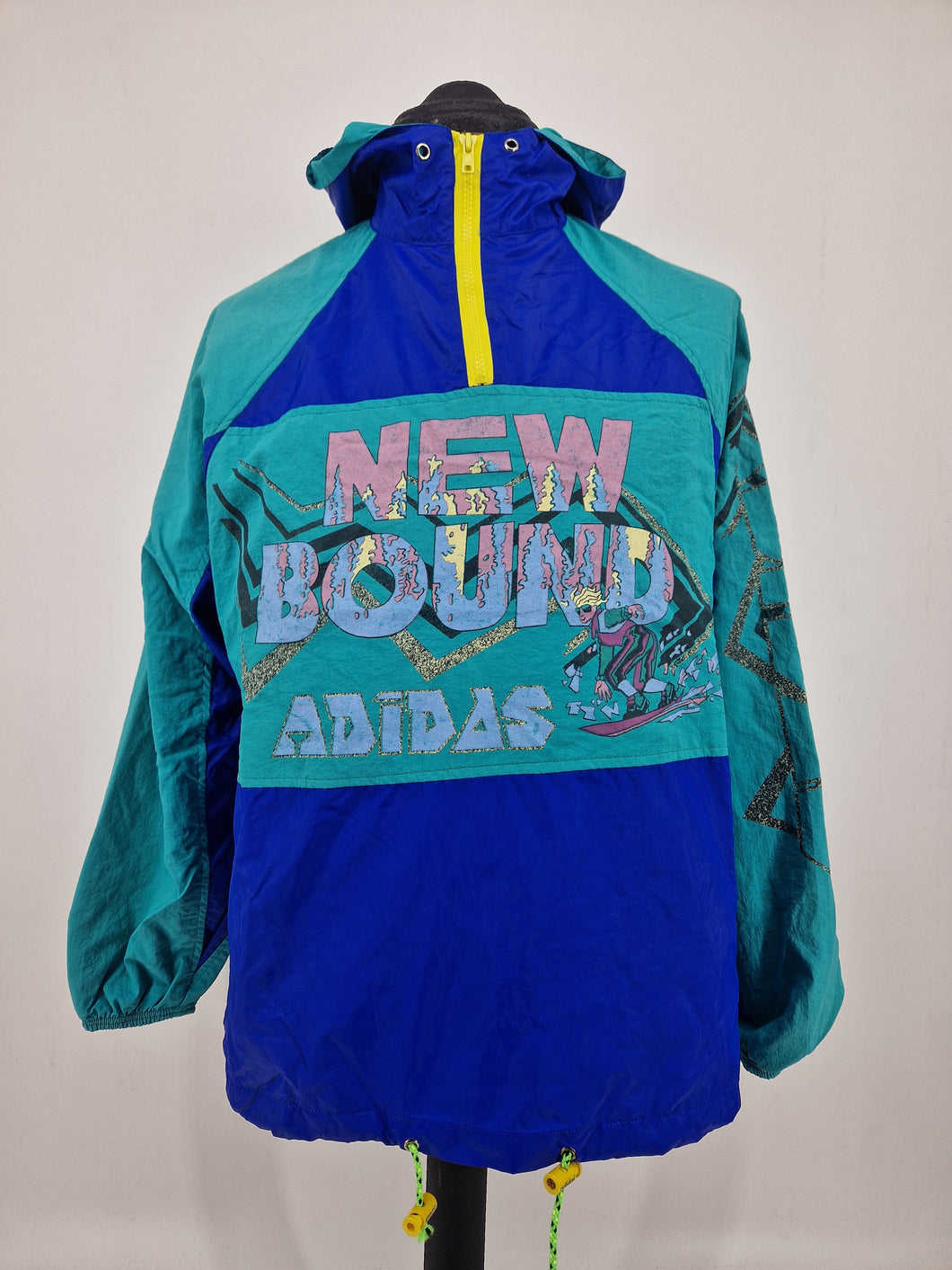 70s Vintage adidas New Bound 3/4 Zip Pullover WB S/M made in Yugoslavia