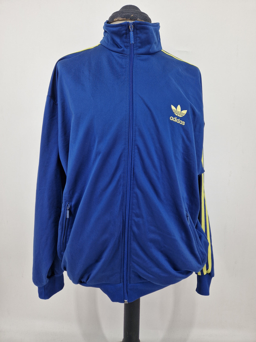 90s adidas Originals Firebird Vintage Track Top L D8 Blue Yellow made in Taiwan
