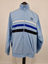 Load image into Gallery viewer, Vintage adidas First Track Top D5 M/L 90s Blue black White
