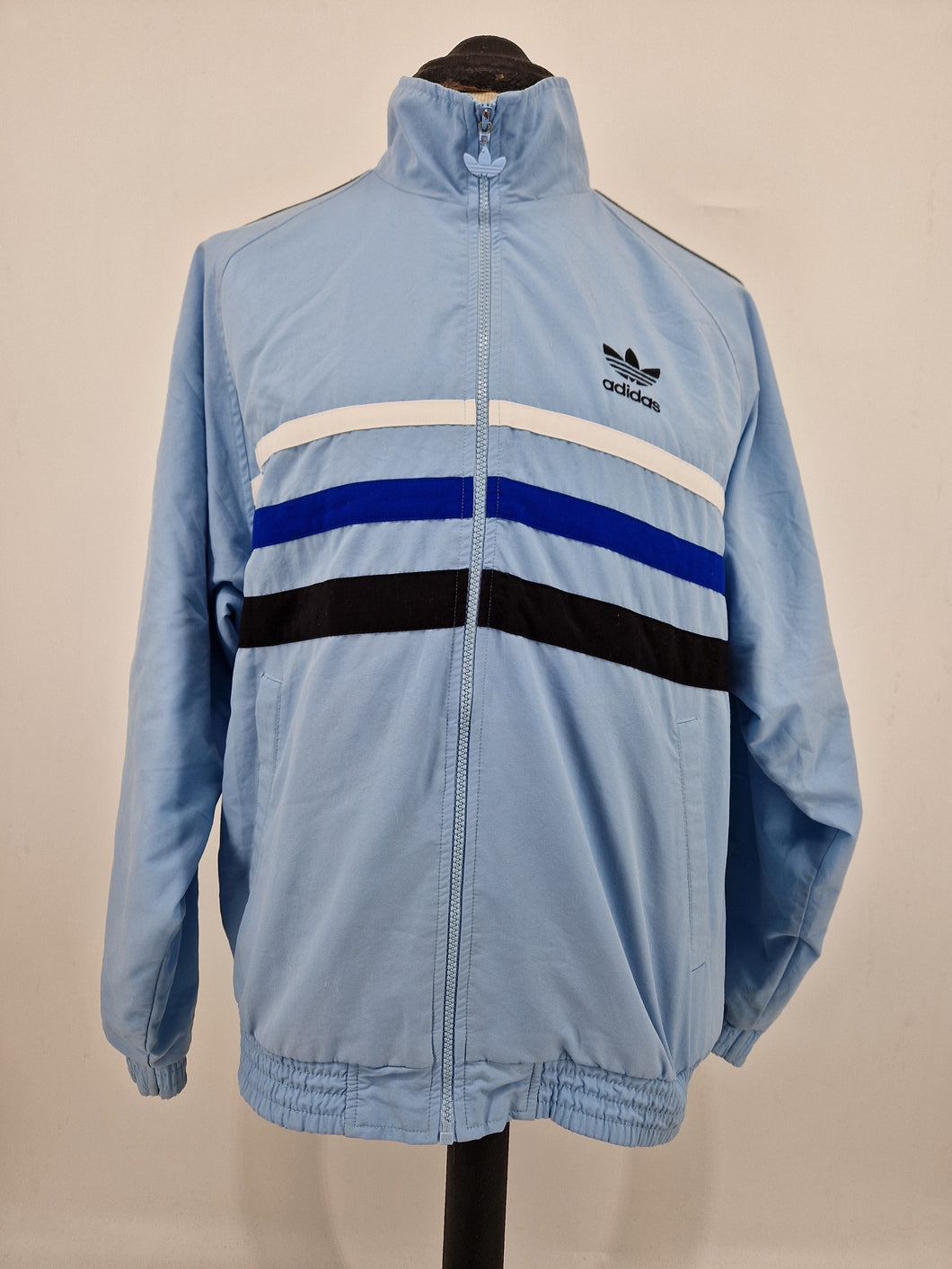 Vintage adidas First Track Top D5 M/L 90s Blue black White